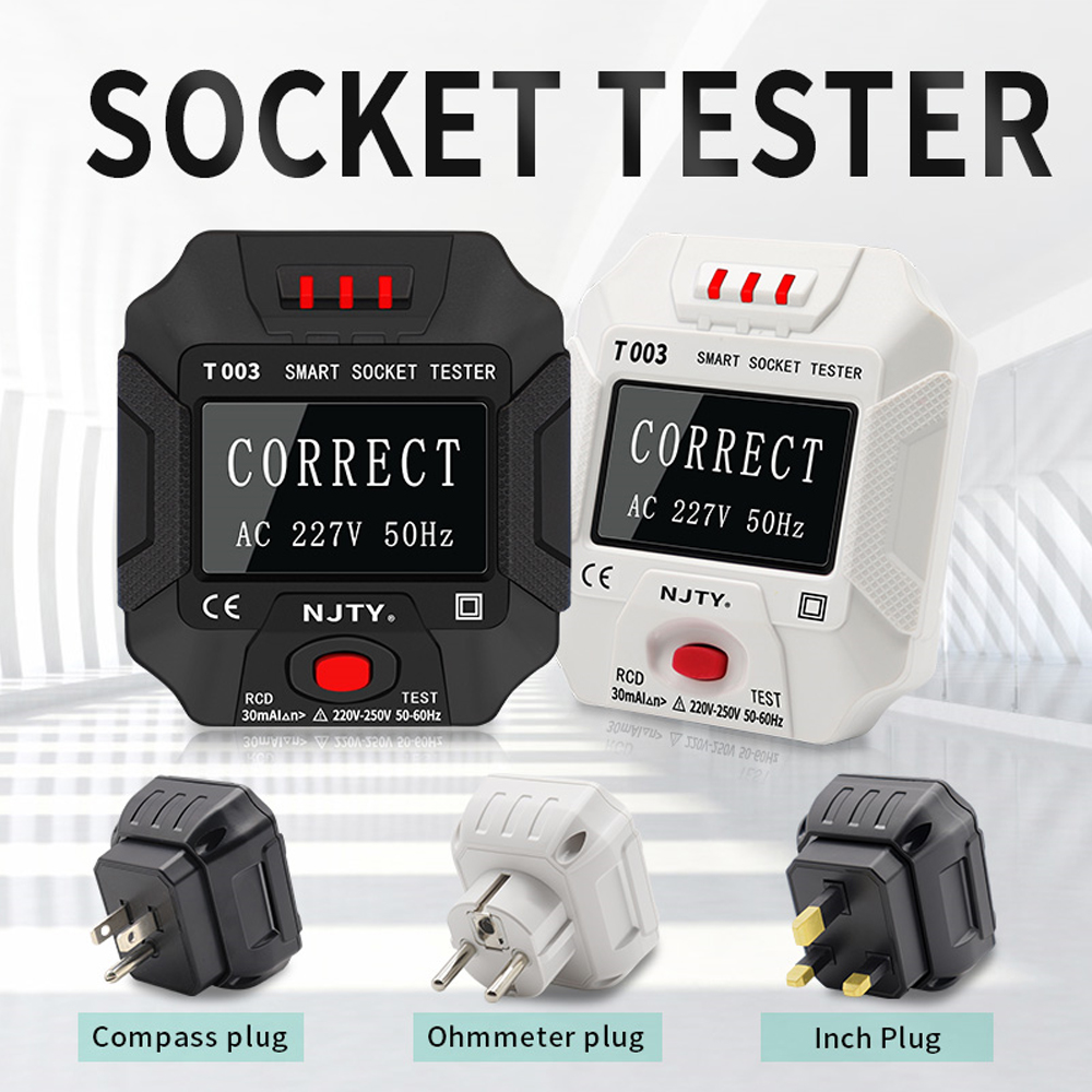 Power Tools Uk Review - NJTY T003 Smart Socket Tester Digital