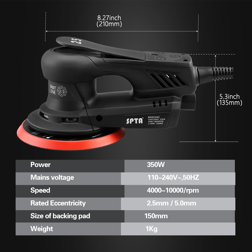 SPTA 350W Electric Car Random  – обзор и цена Random Orbital Sander