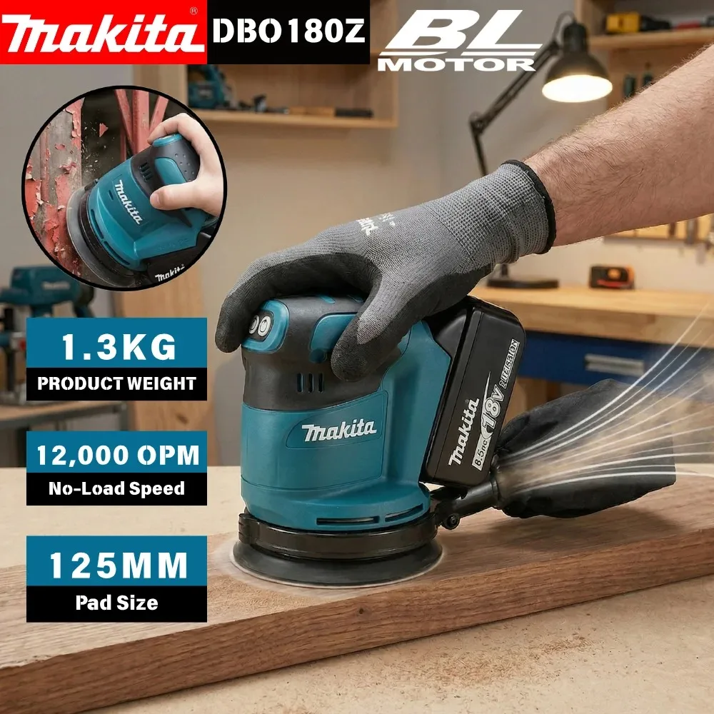 Makita DBO180 Rechargeable Dis – обзор и цена Random Orbital Sander