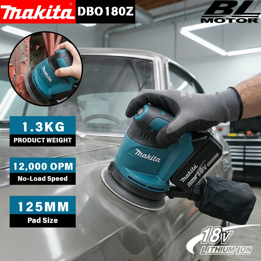 Makita DBO180 Rechargeable Dis – обзор и цена Random Orbital Sander