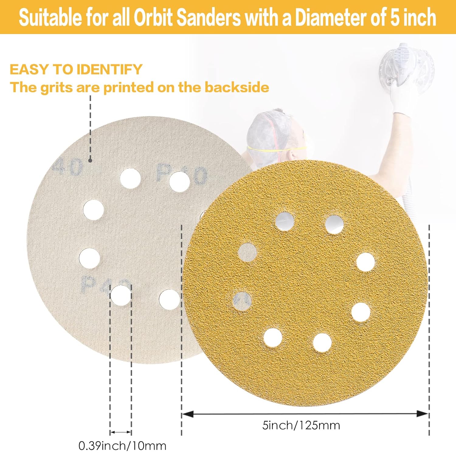 10-100PCS 5 Inch 8 Hole Sandin – обзор и цена Random Orbital Sander