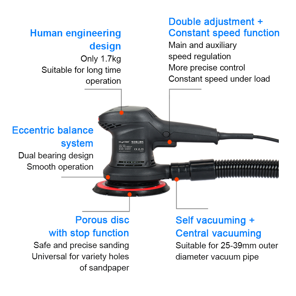 HONGMAI Orbit 3Mm Central Vacu – обзор и цена Random Orbital Sander